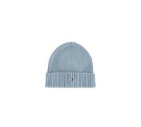 Tommy Hilfiger TH Flag Pima Cotton Beanie Color Brisk Blue, One Size C2B - Brisk Blue One Size, Turquesa, Talla única