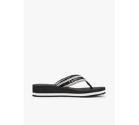 Tommy Hilfiger Sandalias de verano con estampado de bandera Th FW0FW09195 para mujer, color negro (negro), 5