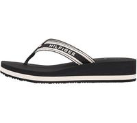 Tommy Hilfiger TH Flag Print Summer Sandal Fw0fw09195, Chanclas Mujer, Black (Black), 40 EU