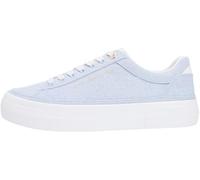 Tommy Hilfiger TH Foxing Platform Washed Canvas Fw0fw09172, Parte Superior Baja Mujer, Blue (Breezy Blue), 37 EU