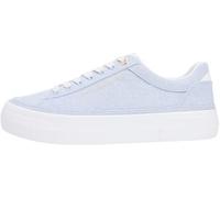 Tommy Hilfiger TH Foxing Platform Washed Canvas Fw0fw09172, Parte Superior Baja Mujer, Blue (Breezy Blue), 36 EU