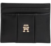 Tommy Hilfiger TH Icon CC Holder Quilted Aw0aw17745, Tarjetero para Mujer, Black (Black), One Size