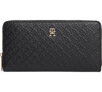 Tommy Hilfiger TH Icon Lrg Za Mono AW0AW18482 - Cartera con Cremallera para Mujer, Color Negro (Negro), Talla única