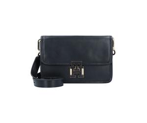 Tommy Hilfiger TH Logo Leather Bolsa de hombro Piel natural 20 cm negro