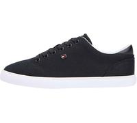 Tommy Hilfiger TH Low Profile Vulc Canvas FW0FW09102 Low Top para Mujer, Negro (Negro), 4