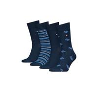 Tommy Hilfiger TH MEN - Caja de regalo para hombre (4 unidades), diseño de monogram, azul marino, 43-46