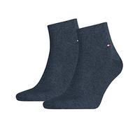 TOMMY HILFIGER TH MEN QUARTER 2P, Calcetines Hombre, pack de 2, Azul (Jeans 356), 39/42