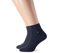 TOMMY HILFIGER TH MEN QUARTER 2P, Calcetines Hombre, pack de 2, Azul (Jeans 356), 47/49
