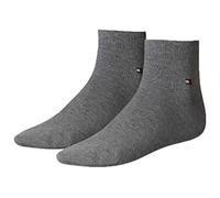 TOMMY HILFIGER TH MEN QUARTER 2P, Calcetines Hombre, pack de 2, Gris (Middle Grey Melange 758), 43/46