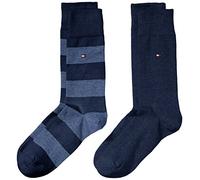 Tommy Hilfiger TH Men Rugby Sock 2p Calcetines, Azul (Jeans 356), 43-46 (Pack de 2) para Hombre
