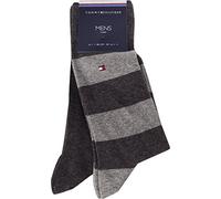 Tommy Hilfiger TH Men Rugby Sock 2p Calcetines, Gris (Anthracite 201), 43-46 (Pack de 2) para Hombre