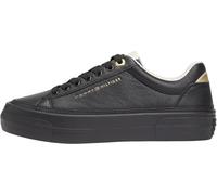 Tommy Hilfiger TH Platform Sneaker Tumbled LTR Fw0Fw09018, Parte Superior Baja Mujer, Black (Black), 36 EU