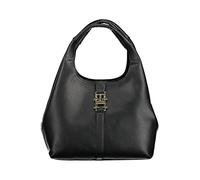 Tommy Hilfiger TH Plush Small Satchel AW0AW14185, Bolso de Mano Mujer, Negro (Black), OS