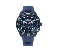 Tommy Hilfiger TH-Regatta - Reloj cronógrafo de Cuarzo para Hombre, Caja de Acero Inoxidable de 44 mm, Bisel Giratorio, Correa de Silicona, Estilo Deportivo de inspiración náutica, Regalo para él