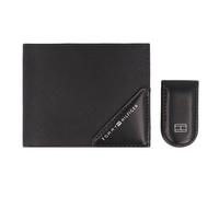 Tommy Hilfiger TH Saffiano Cartera Protección RFID Piel 11 cm Caja de regalo negro