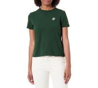 Tommy Hilfiger TH Script Reg C-Nk SS tee Ww0Ww47809 Camiseta S/S, Green (National Forest), XS para Mujer