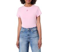 Tommy Hilfiger TH Script Slim SS tee Ww0ww48710 Camiseta S/S, Pink (Classic Pink), L para Mujer