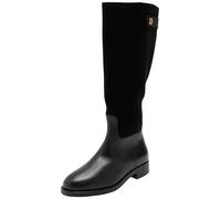 Tommy Hilfiger TH Stud Leather Mix Long Boot (FW0FW08341, Botas Altas Mujer, Negro (Black), 37 EU
