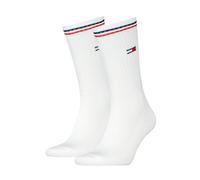 Tommy Hilfiger Crew Calcetines, Blanco, 39/42 (Pack de 2) Unisex