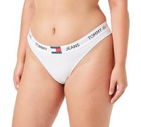 Tommy Hilfiger Thong (Ext Sizes) Uw0uw04956 Tanga, Blanco (White), L para Mujer