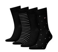Tommy Hilfiger Tin Giftbox Calcetines clásicos, Negro, 39-42 (Pack de 4) Hombres