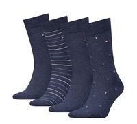 Tommy Hilfiger Tin Giftbox Calcetines clásicos, Vaquero, 39-42 (Pack de 4) Hombres
