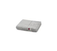 Tommy Hilfiger - Toalla de Invitados, Color Plateado, Rizo Boucle, 520 g/m², 100% algodón Peinado, Ribete Jacquard y Bordados, Suave y Absorbente, 40 x 60 cm