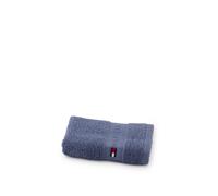 Tommy Hilfiger - Toalla de Invitados Stormy, Color Azul, Rizo Boucle, 520 g/m², 100% algodón Peinado, Ribete Jacquard y Bordados, Suave y Absorbente, 40 x 60 cm