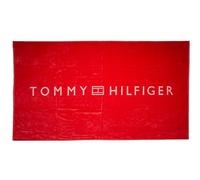 Tommy Hilfiger Toalla de Playa SPA Piscina Esponja de algodón con Estampado cm.180x100 (Aprox.) Artículo XA0XA00009, XLG Primary Red, Unica - One Size