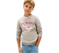 Tommy Hilfiger Tommy Faded Print Sweatshirt Kb0kb10337 Sudadera con Capucha, Grey (Mid Grey Heather), 14 años para Niños