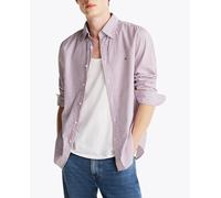 Tommy Hilfiger Camisa Hombre Flex Poplin Classic Regular Fit, Multicolor (Regatta Red/Multi), S