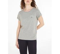 Tommy Hilfiger Tommy Hilfiger - Camiseta básica de algodón logo TH mujer. Gris Talla 40