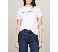 Tommy Hilfiger Tommy Hilfiger - Camiseta de mujer de manga corta con cuello redondo. Blanco Talla 36