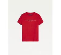 Tommy Hilfiger Camiseta de Manga Corta Infantil Unisex Essential tee con Cuello Redondo, Rojo (Deep Crimson), 4 Años