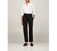 Tommy Hilfiger Tommy Hilfiger - Pantalón de mujer slim straight chino de cintura media. Negro Talla 44