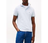 Tommy Hilfiger Polo de Manga Corta Hombre Tipped Seasonal Slim Fit, Azul (Breezy Blue), L