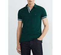Tommy Hilfiger Tommy Hilfiger - Polo de manga corta con bandas elásticas en las mangas a contraste de color. Verde oscuro Talla XL