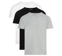 Tommy Hilfiger Tommy Jeans Camisetas de Manga Corta Pack de 3 Hombre Stretch con Cuello de Pico, Multicolor (Black/White/Grey Heather), M