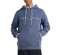 Tommy Hilfiger Tommy Logo Hoody Mw0mw11599 Sudadera con Capucha, Azul (Faded Indigo), S Hombre