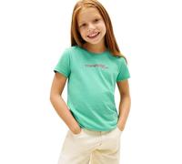 Tommy Hilfiger Tommy Script tee SS Kg0kg09123 Camisetas, Green (Tropical Tide), 3 años para Niñas