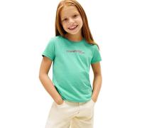 Tommy Hilfiger Tommy Script tee SS Kg0kg09123 Camisetas, Green (Tropical Tide), 3 años para Niñas