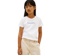 Tommy Hilfiger Tommy Script tee SS Kg0kg09123 Camisetas, White (White), 4 años para Niñas