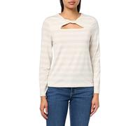 Tommy Hilfiger Top de Punto de Manga Larga con Ojo de Cerradura para Mujer, Marfil, XXL