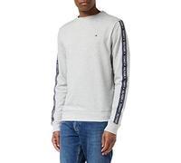 Tommy Hilfiger TRACK TOP LS HWK, Heavyweight Knits Hombre, Gris (Grey Heather), S