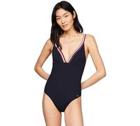 Tommy Hilfiger Traje de Baño Tiangular para Mujer One Piece con Escote, Azul (Desert Sky), XL