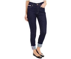 Tommy Hilfiger Tribeca Skinny Crop with Stripe Jeans, Mezclilla Indigo Wash, 44 para Mujer