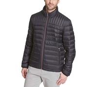 Tommy Hilfiger Ultra Loft - Chaqueta acolchada ligera y plegable para hombre (estándar y grande y alto), Negro -, Large