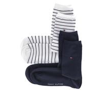 Tommy Hilfiger Hilfiger Small Stripe Women's Socks (2 Pack), calcetines Unisex Niños, blanco roto, 27/30