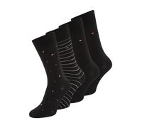 Tommy Hilfiger Tin Giftbox Calcetines clásicos, Negro, 39-42 (Pack de 4) Hombres