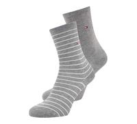 Tommy Hilfiger Hilfiger Small Stripe Women's Socks (2 Pack), calcetines Mujer, melange gris medio, 35/38